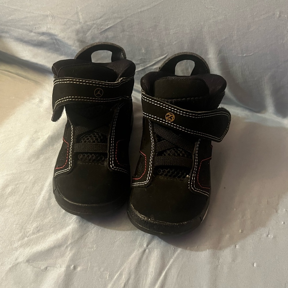 Toddler kids  Black and Red Jordan Sneakers